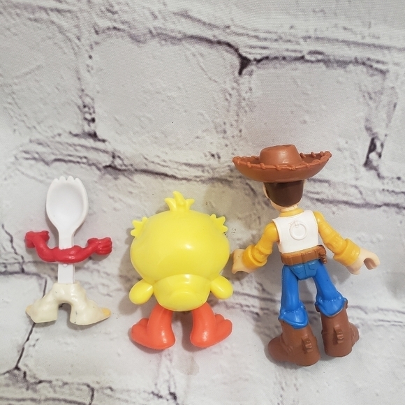 Imaginext Toy Story Replacement Figures Woody Ducky Forky 2-3" Cake Topper - Picture 2 of 8